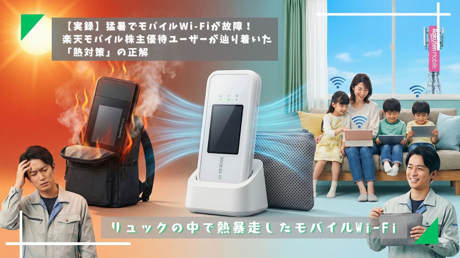 【実録】猛暑でモバイルWi-Fiが故障！楽天モバイル株主優待ユーザーが辿り着いた「熱対策」の正解